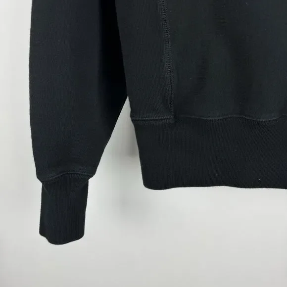 Champion Reverse Weave Crewneck Sweatshirt Mens Size Small Black Pullover - Picture 9 of 14